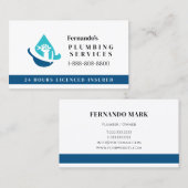 Professional Plumbing Service Business Logo 名刺 (正面/裏面)