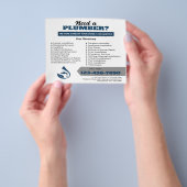 Professional Plumbing Service Water Drop Logo  チラシ (手)