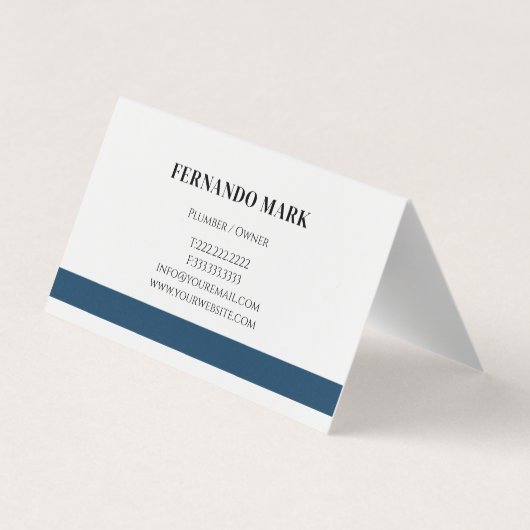 Professional Plumbing Service Water Drop Logo  名刺 (裏面)