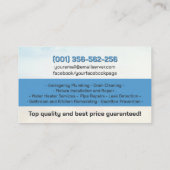 Professional Plumbing Services  名刺 (裏面)