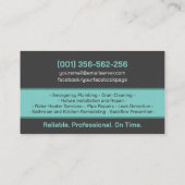 Professional Plumbing Services  名刺 (裏面)