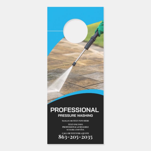 Professional Pressure Wash Minimalist ドアノブサイン (正面)