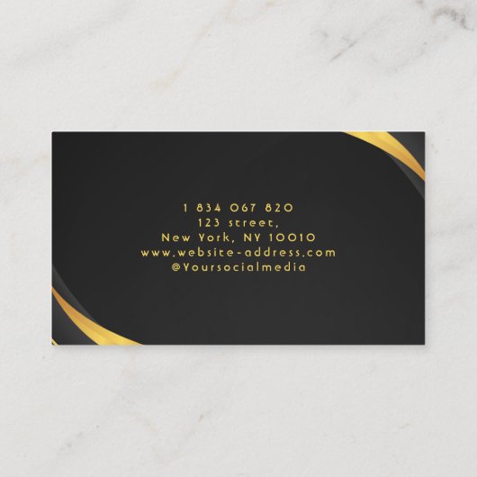 Professional Pressure Washing Black & Gold   名刺 (裏面)