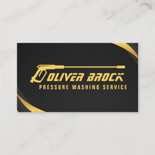 Professional Pressure Washing Black & Gold 名刺 (正面)