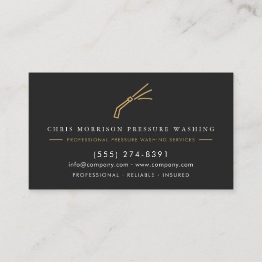 Professional Pressure Washing Power Wash 名刺 (正面)