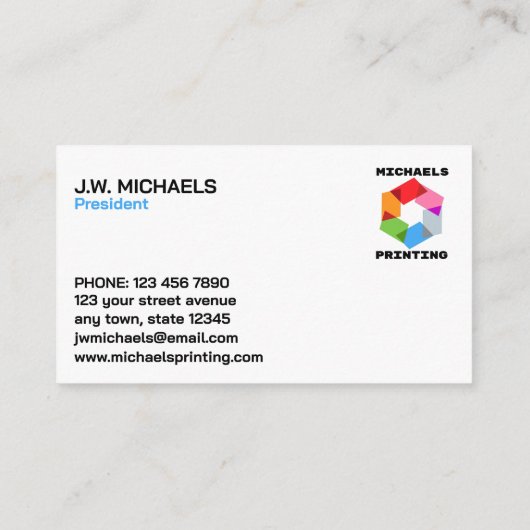 Professional Printing Company 名刺 (裏面)