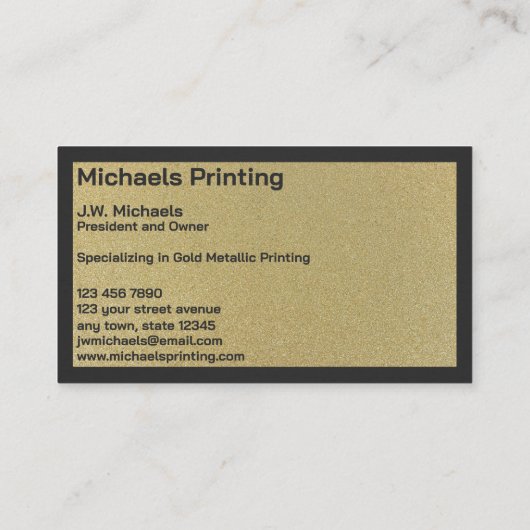 Professional Printing Company 名刺 (裏面)