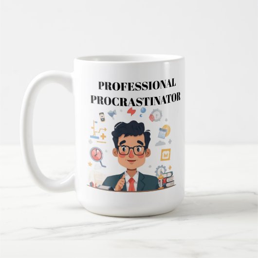 Professional Procrastinator Coffee Mug コーヒーマグカップ (左)