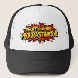 Professional Procrastinator Comic Book Pop Art キャップ