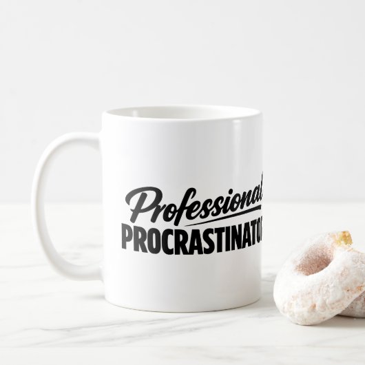 Professional Procrastinator Funny Humor コーヒーマグカップ (ドーナツ)