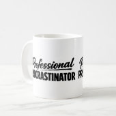 Professional Procrastinator Funny Humor コーヒーマグカップ (正面左)
