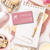 Professional QR Code Aviation Pink White Custom 名刺