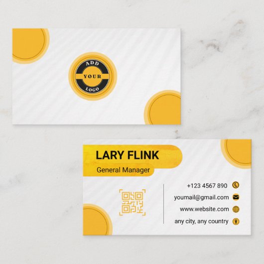 Professional QR Code Business Card 名刺 (正面/裏面)