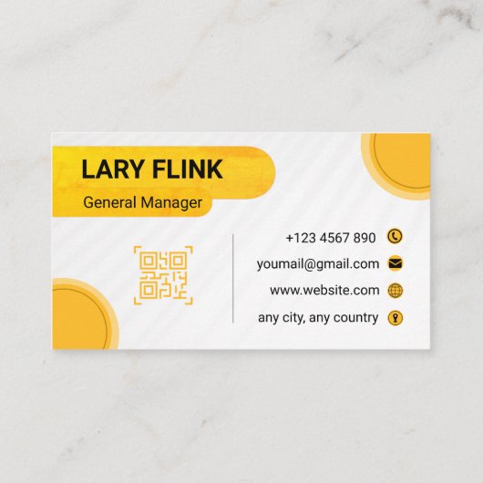 Professional QR Code Business Card 名刺 (裏面)