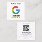 Professional QR Code Google Review スクエア名刺 (正面/裏面)