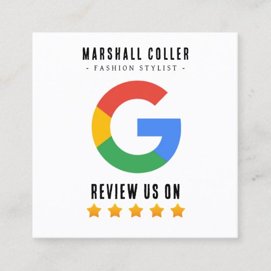 Professional QR Code Google Review スクエア名刺 (正面)