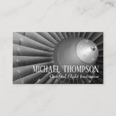 Professional QR Code Photo Gray Aviation Pilot 名刺 (正面)
