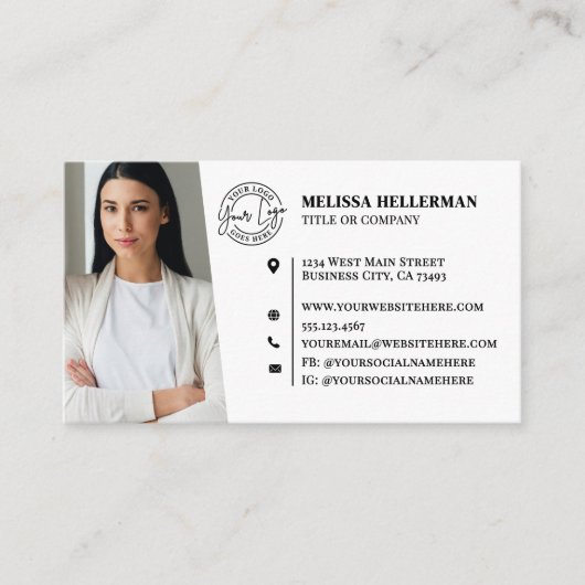 Professional QR Code Photo Your Logo 名刺 (正面)