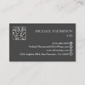 Professional QR Code Pilot Stylish Aviation 名刺 (裏面)