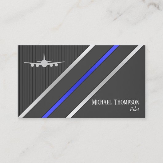 Professional QR Code Pilot Stylish Aviation 名刺 (正面)