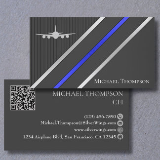Professional QR Code Pilot Stylish Aviation 名刺