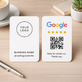 Professional QR code review card for small