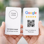 Professional QR code review card for small