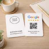 Professional QR code review card for small