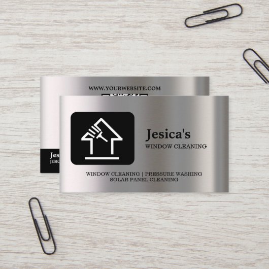 Professional QR Code Washing Power Window Cleaning 名刺 (正面/裏面インサイチュ)