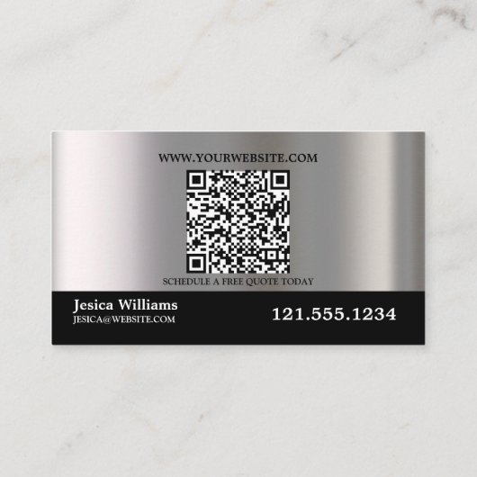 Professional QR Code Washing Power Window Cleaning 名刺 (裏面)