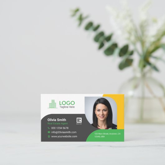 Professional Real Estate Agent Customizable Modern 名刺 (スタンド正面)