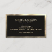 Professional Real Estate House Logo Black & Gold   名刺 (裏面)