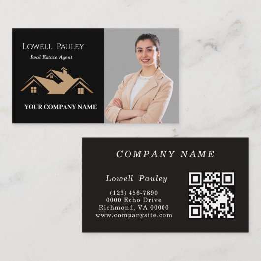 Professional Real Estate Promotional Realtor logo  名刺 (正面/裏面)