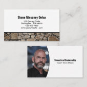 Professional Replaceable Photo Stone Wall Border 名刺 (正面/裏面)