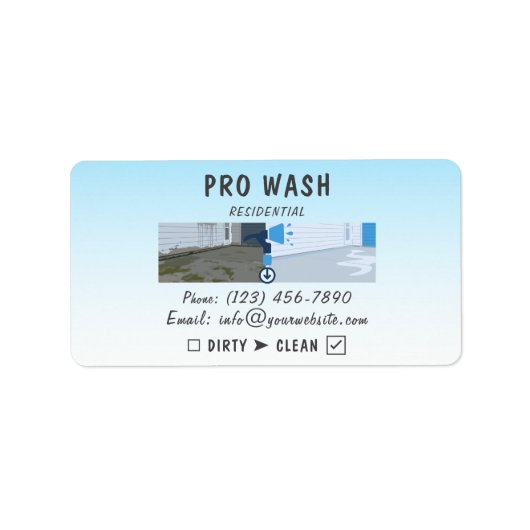 Professional Residential Pressure Washing Split ラベル (正面)