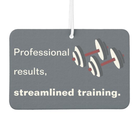 Professional Results, Streamlined Training - Grey カーエアーフレッシュナー (正面)