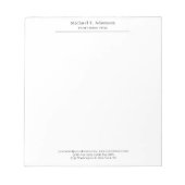 Professional Retro Style Elegant Plain Simple ノートパッド (正面)