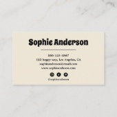 Professional Retro Vintage Floral Business Card 名刺 (裏面)