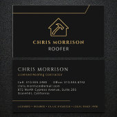 Professional Roofing Roofer Construction Black 名刺