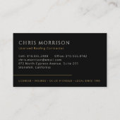 Professional Roofing Roofer Construction Black 名刺 (裏面)