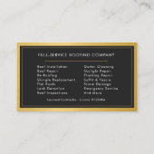 Professional Roofing Roofer Construction Services 名刺 (裏面)