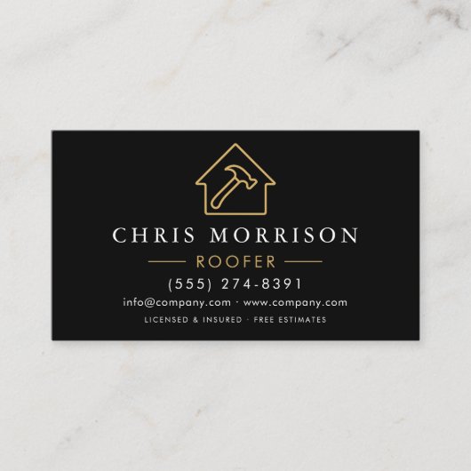 Professional Roofing Services Roofer 名刺 (正面)