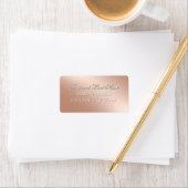 Professional Rose Gold Return Address Label ラベル (インサイチュ)
