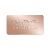 Professional Rose Gold Return Address Label ラベル (正面)