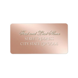 Professional Rose Gold Return Address Label ラベル