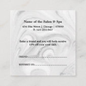 Professional Salon & Spa 紹介カード|編集可能 割引カード (裏面)