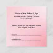 Professional Salon & Spa 紹介カード|編集可能 割引カード (裏面)