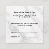 Professional Salon & Spa 紹介カード|編集可能 割引カード (裏面)