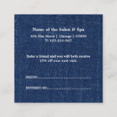 Professional Salon & Spa 紹介カード|編集可能 割引カード (裏面)