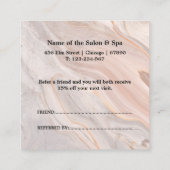 Professional Salon & Spa 紹介カード|編集可能 割引カード (裏面)